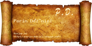 Perin Dániel névjegykártya